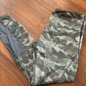 RBX green camo workout leggings